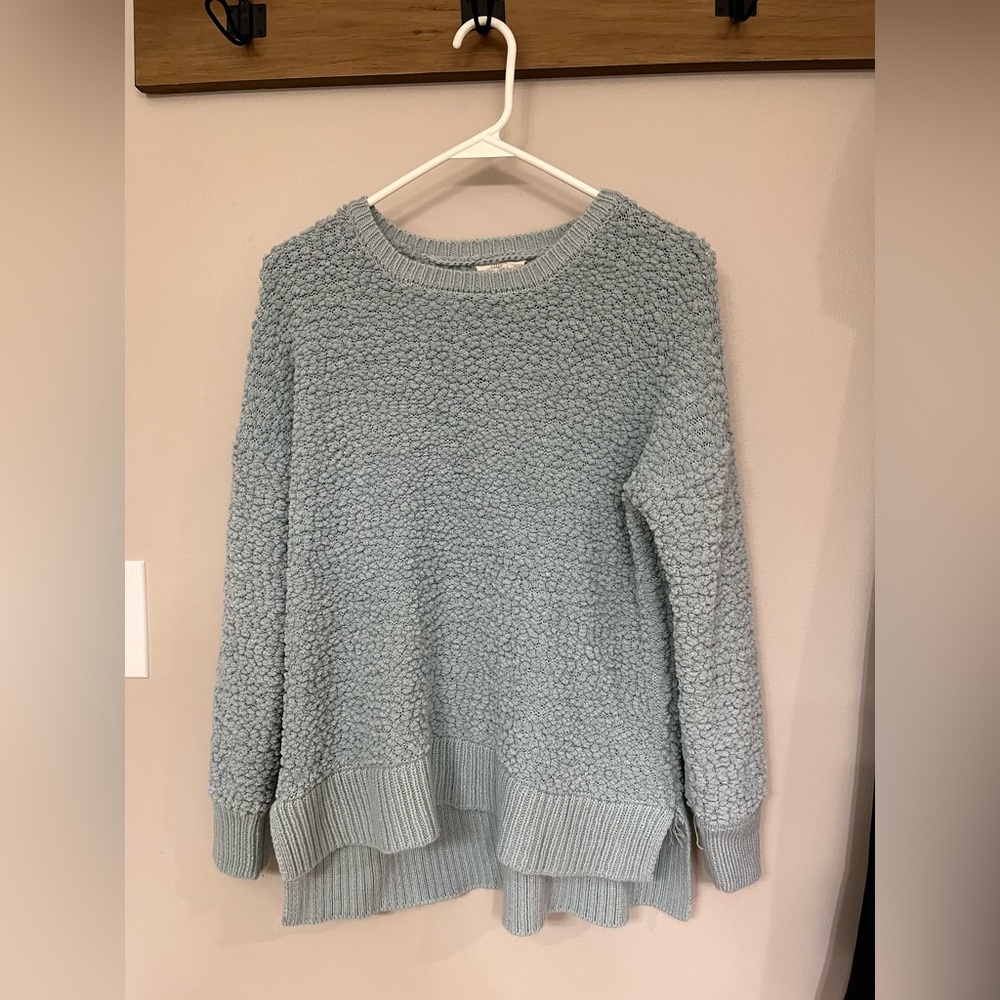 Cupio scoop neck sweater, blue, small